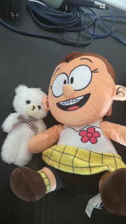 Cute bear plush and girl plush
