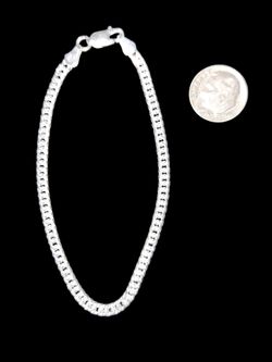 Solid .925 Silver Cuban Bracelet