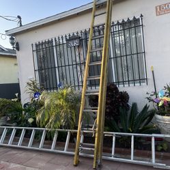 Excellent condition, different sizes fiberglass and aluminum ladders