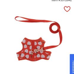 NEW Whisker City® Strawberry Cat / Small Pet Leash & Harness Combo **Several Available (2) Sizes ** Retails For $25 An Absolute Steal @$12 !!**