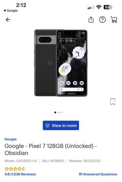 Google - Pixel 7 128GB (Unlocked) Snow