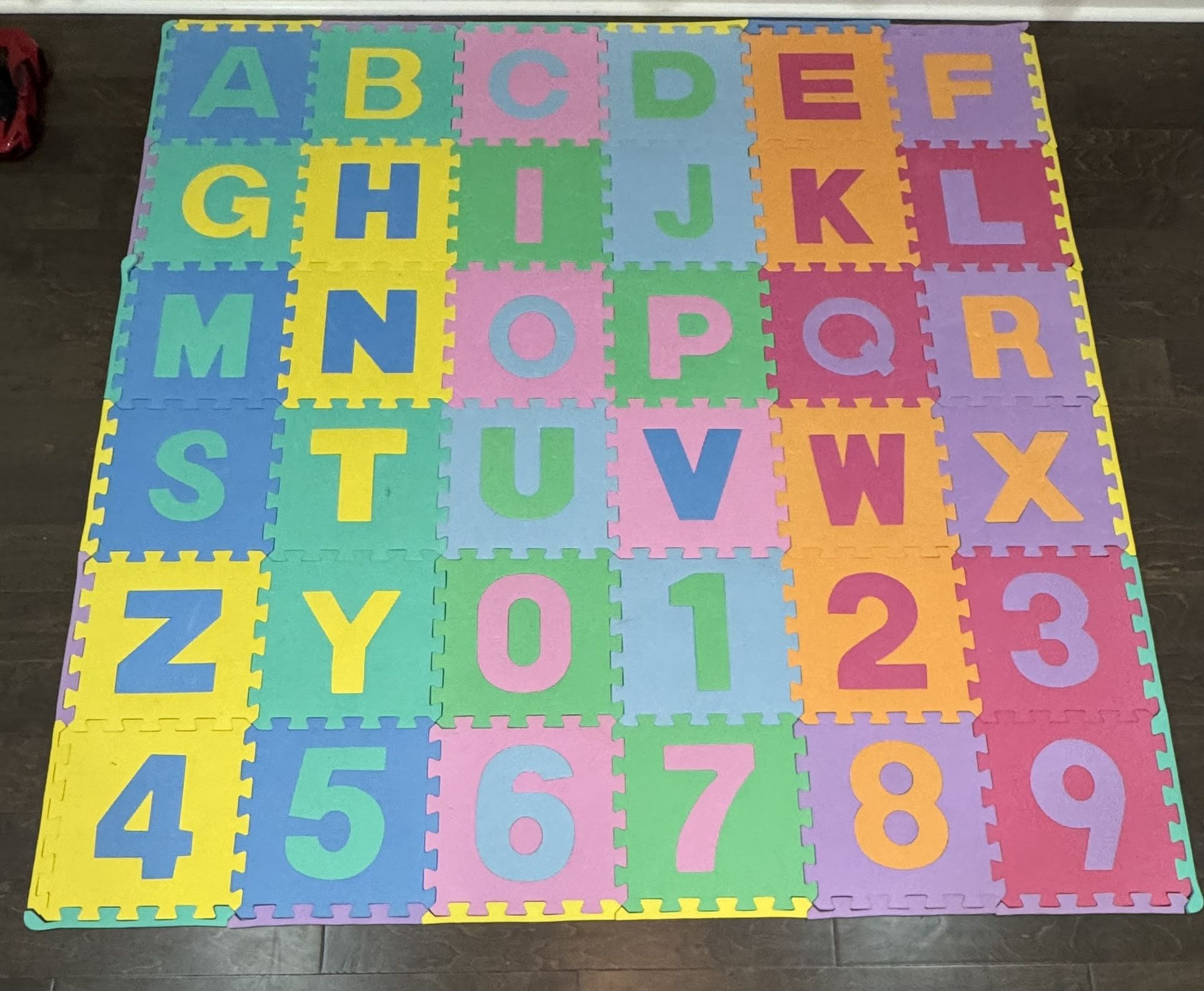 Alphabets And Numbers Foam Floor Mat