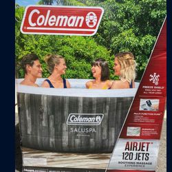 Coleman Saluspa Bahamas Inflatable Hot Tub 120 Jets 2-4 Person available for shipping or local meetup