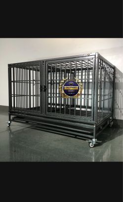 Dog pet cage kennel size 43” with divider and trays new in box