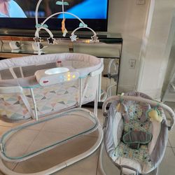 FisherPrice Bassinet And Ingenuity Rocker