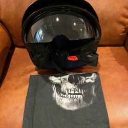 Motorcycle Helmet Black (DOT) Medium