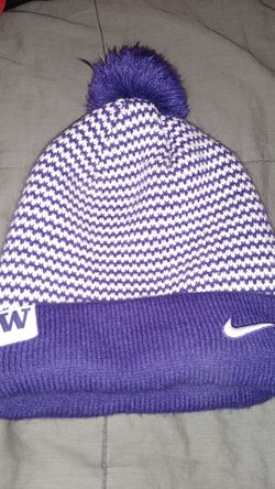 UW Washington Huskies college snow head gear beanie hat ski