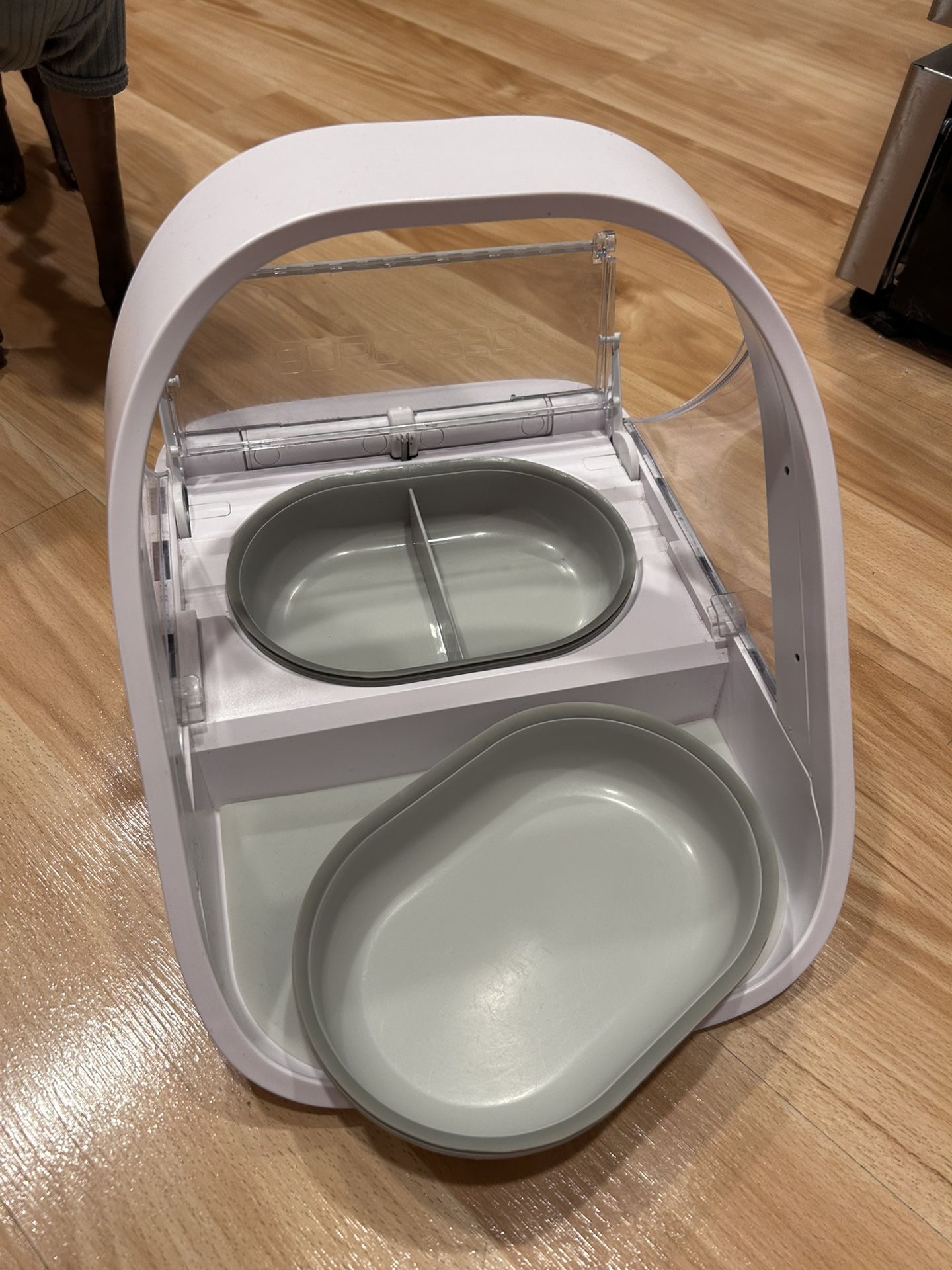 SALE PENDING - FOUR used Surefeed microchip pet feeders