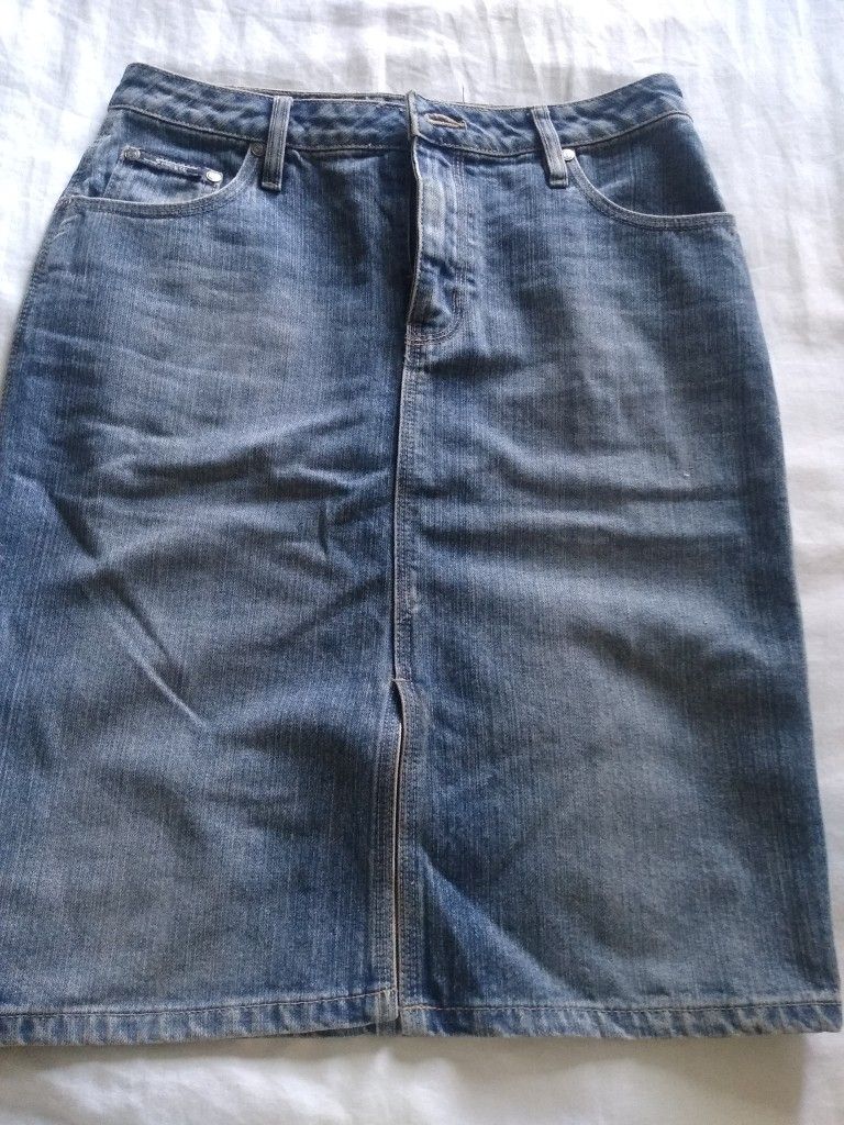 Junior Women's Squeeze Stephen Hardy Denim Skirt