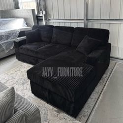 New Black Sofa Bed With Storage 