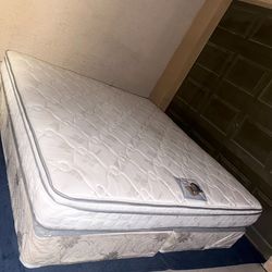 Pillow Top King Sized Bed Mattress + Box Spring (Delivery Available)