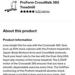 Pro-Form Crosswalk 380 Treadmill 