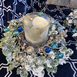 Set of Bath & Body Works Christmas Candle Wreaths New