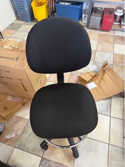 Boss Office Products B1615-BK Ergonomic Works Drafting Chair Without Arms in Black, Mid-Back