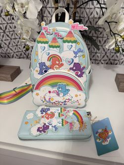 Loungefly Care Bears Mini backpack And wallet 