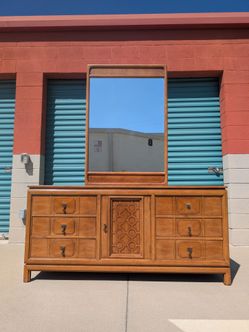 Vintage Mid Century Modern Dresser with Mirror by Thomasville, c1960s