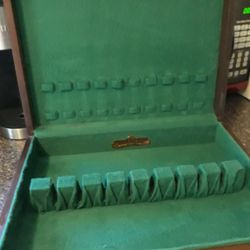 Wood Silverware Box 15" x 11.5" x 3 1/8"