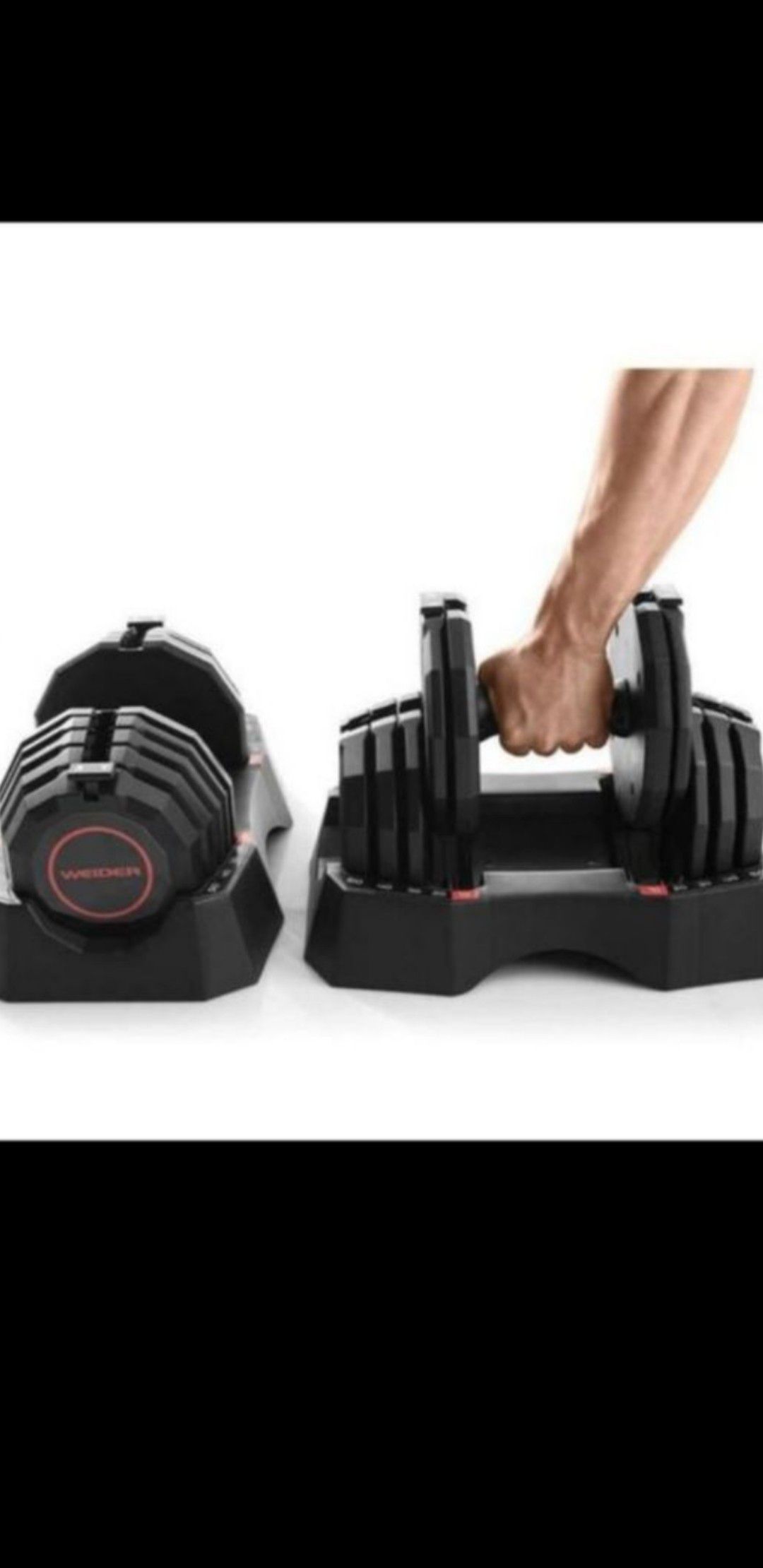 💪💪BRAND NEW, IN BOX-Weider Select A-Weight Adjustable 100LB Dumbbells set💪