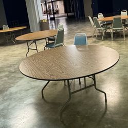 60” Round Banquet Tables $20 Each CASH