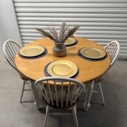 FREE DELIVERY Round Dining Table 4 Chairs With Cushions 