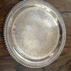 Antique Platter -Silver Plate