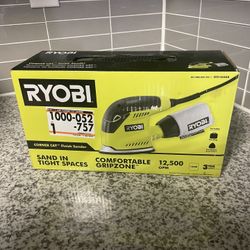 Ryobi Sander And Sanding Sheets- New  $45