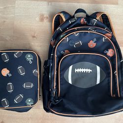 Backpack And Lunch Bag Gymboree Football EUC 