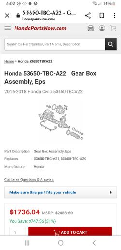 Honda Gear Box Assembly