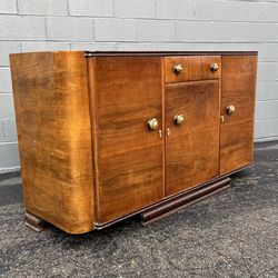 Vintage Antique Art Deco Sideboard Cabinet Credenza Buffet