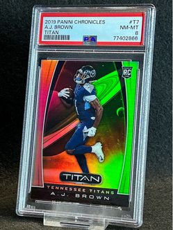 2019 Chronicles 🪐 AJ Brown 🪐 Titan Rookie PSA 8 NM-MT 💎 Low Pop 1 - Philadelphia Eagles