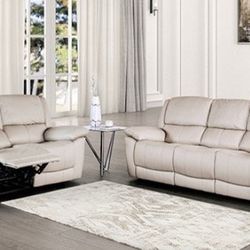 New Leather Recliner Couch And Love  Seat Set / Free Delivery  