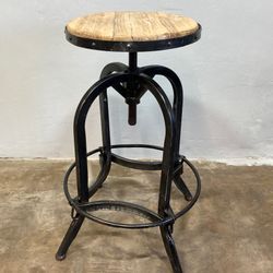 Industrial Toledo-Style Round Stool