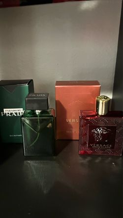 Prada Paradigme Green Mens and Versace Eros Flame