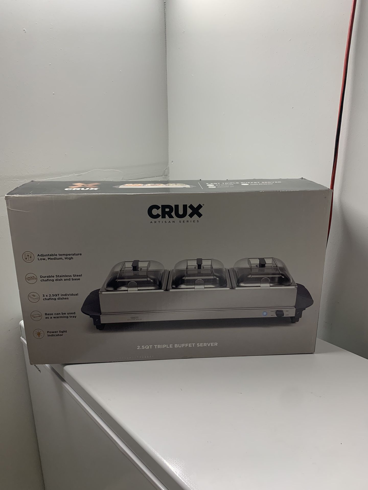 Crux Triple Buffet Server