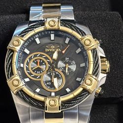 Gold Black And Silver Invicta