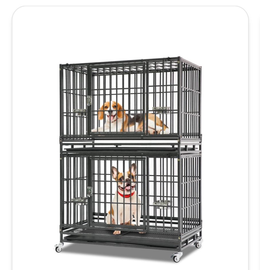 Double Stacked Dog Kennel