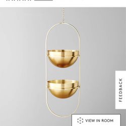 CB2 Idina Double Bowl Hanging Planter for Sale in Halndle Bch, FL - OfferUp