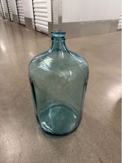 Vintage Arrowhead Puritas Water 5-gallon Blue Glass Bottle