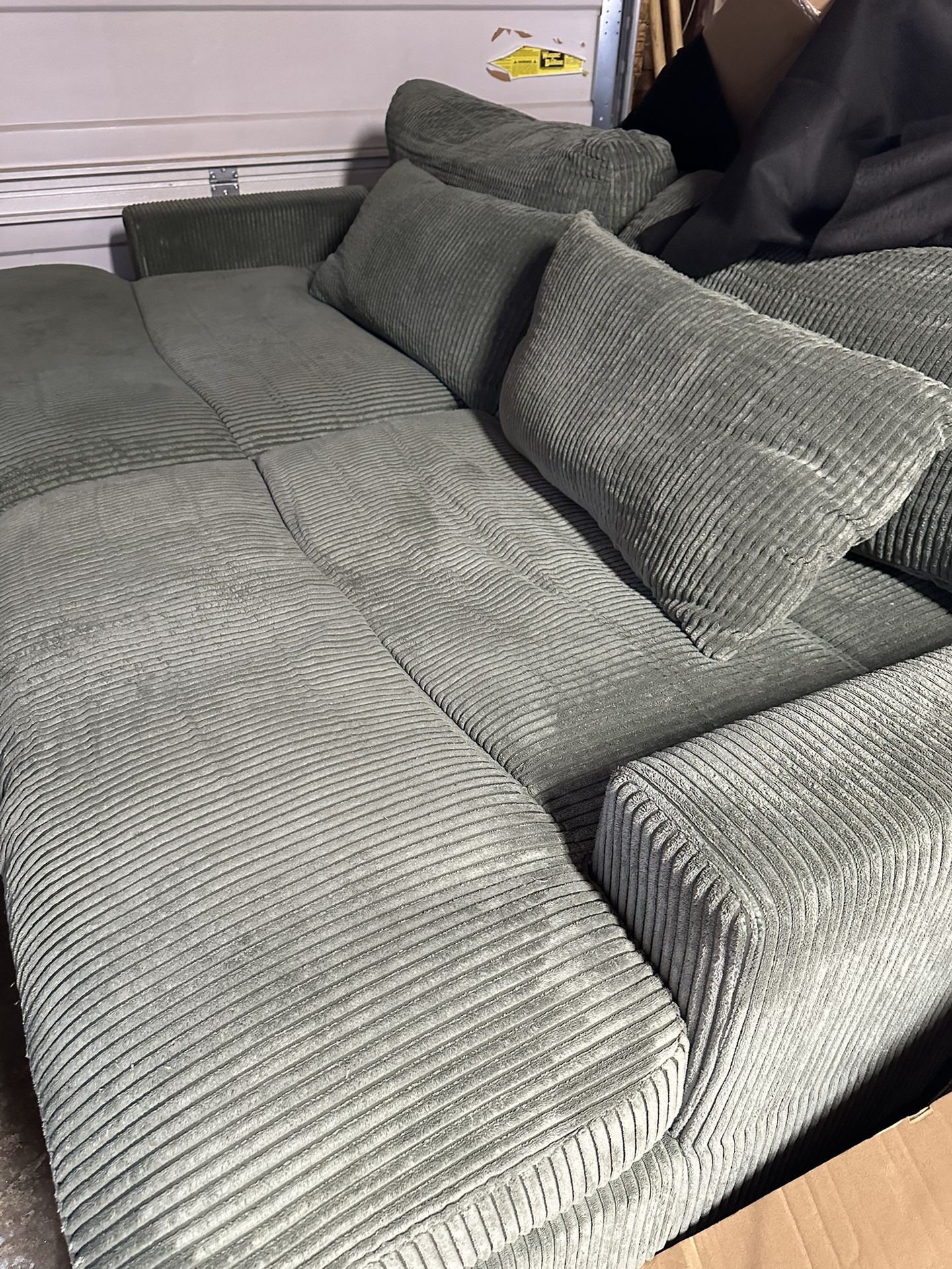 Green Corduroy Couch