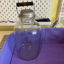 Antique 1 Gallon Milk Jug With Handle