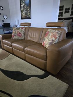 89 In Leather Sofa