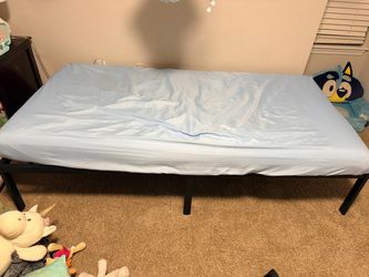 Title: Twin Platform Bed Frame + New Mattress — $100