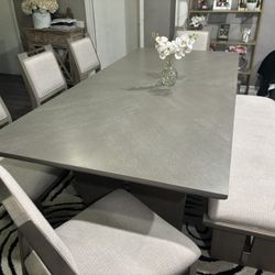 Dining Table And 5 Chairs And Bench  Modern And Very Good Confition Like New
