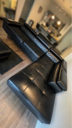 Black sectional couch
