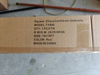 10ft Patio Umbrella - Large Windproof Cantilever Umbrella with 360-degree Rotation