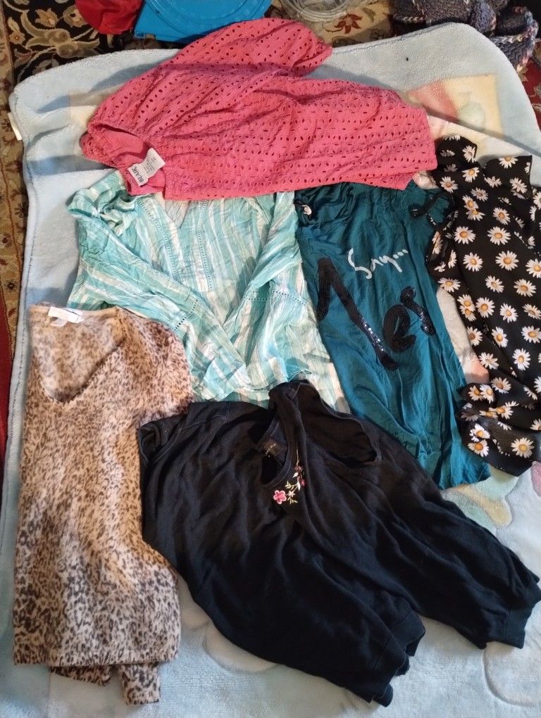 Ropa De Mujer Size L Y Pantalón Size 10 Y 12 Todos Por $10
