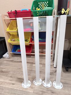 Set of 4 IKEA GODVIN White Table / Desk Legs 27.5 inches