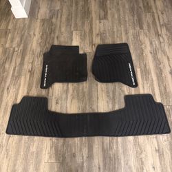 2015-2020 Cadillac Escalade Premium All Weather Front And 3rd Row Mats Black OEM