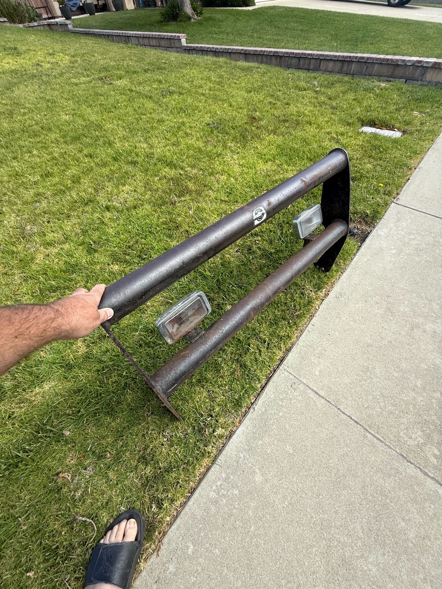 Grill guard for a 4#4 with lights