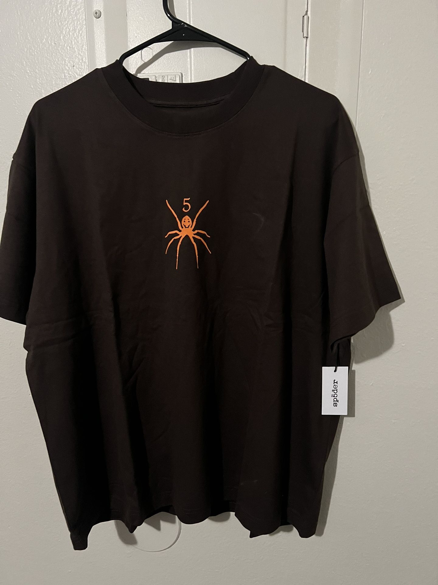 Sp5der Brown T-Shirt TM TEE Size Large